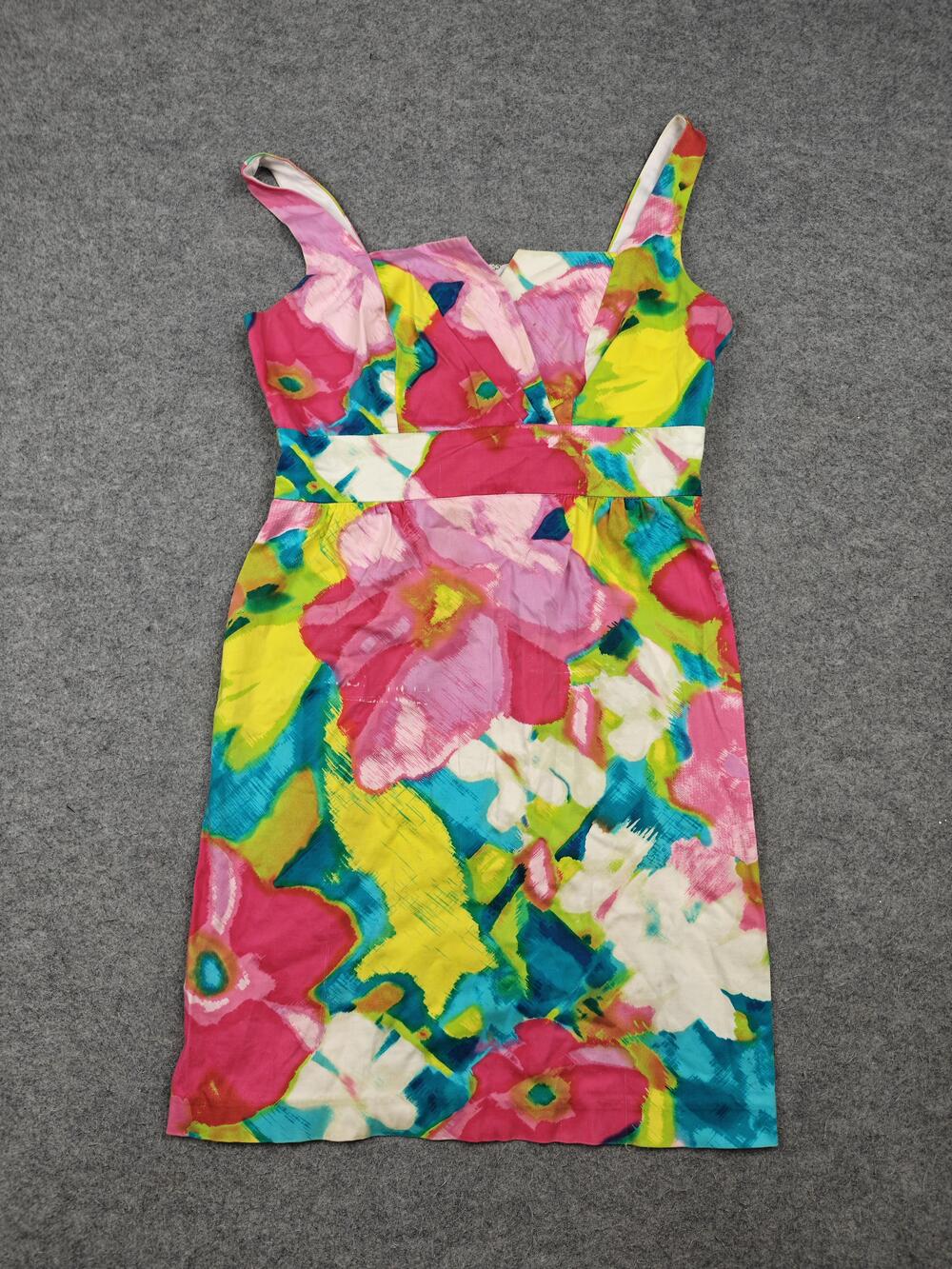 Donna Morgan Dress Womens 6 Multicolor Sheath Tank Sweetheart Lined Party